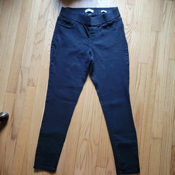 Nine West Heidi Pull-On Skinny Jeans Size 8 Black - Picture 1 of 4